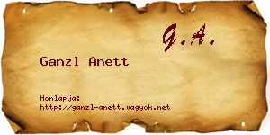 Ganzl Anett névjegykártya